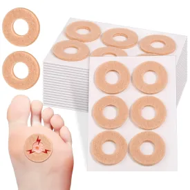 84 Pcs Callus Cushions for Bottom of Feet Self Adhesive Donut Corn Remover Pads Corn Patches for Foot Toes Blister Bunion Wart Pain Relief Prevention Pads,Skin Color Skin Color
