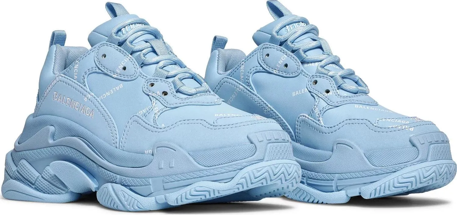 BA Triple S Sneaker 'Allover Logo - Light Blue'