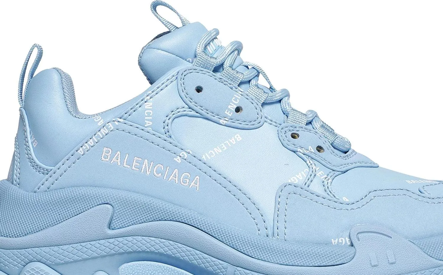 BA Triple S Sneaker 'Allover Logo - Light Blue'