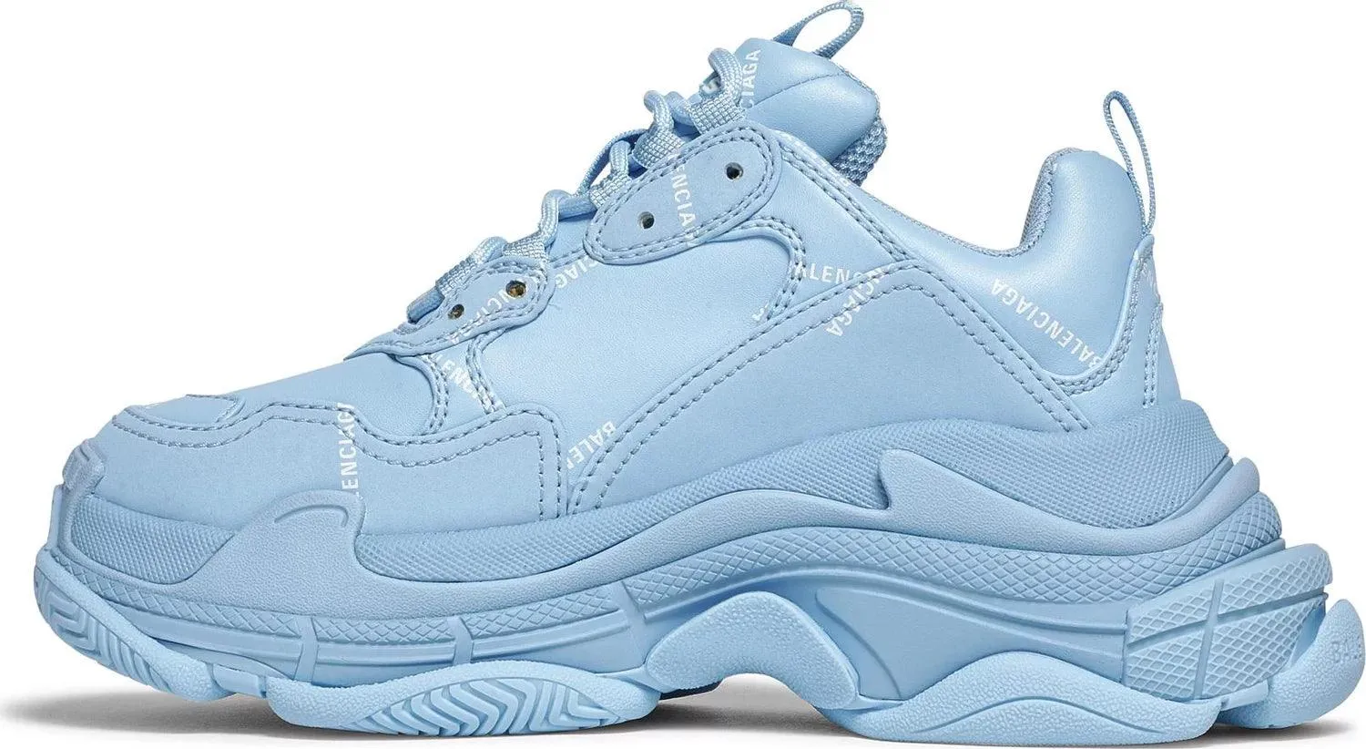 BA Triple S Sneaker 'Allover Logo - Light Blue'