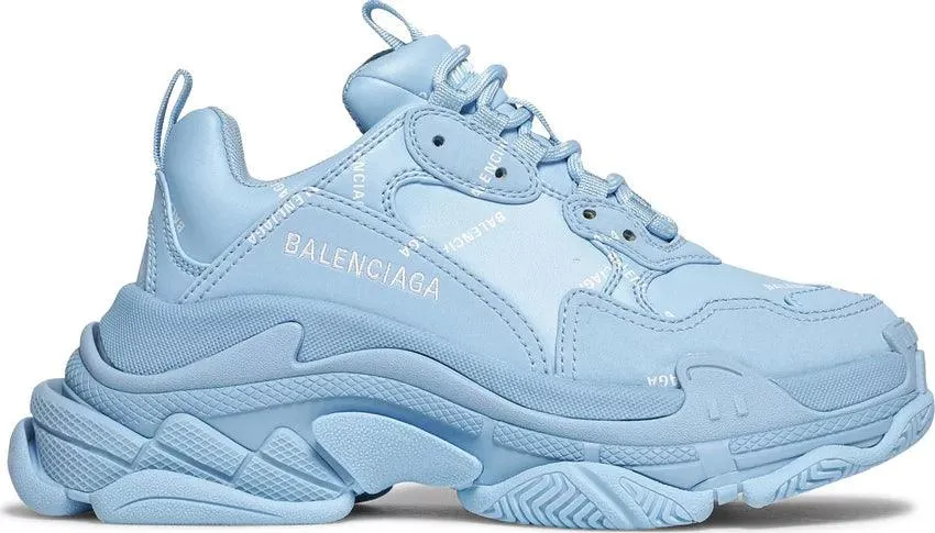 BA Triple S Sneaker 'Allover Logo - Light Blue'