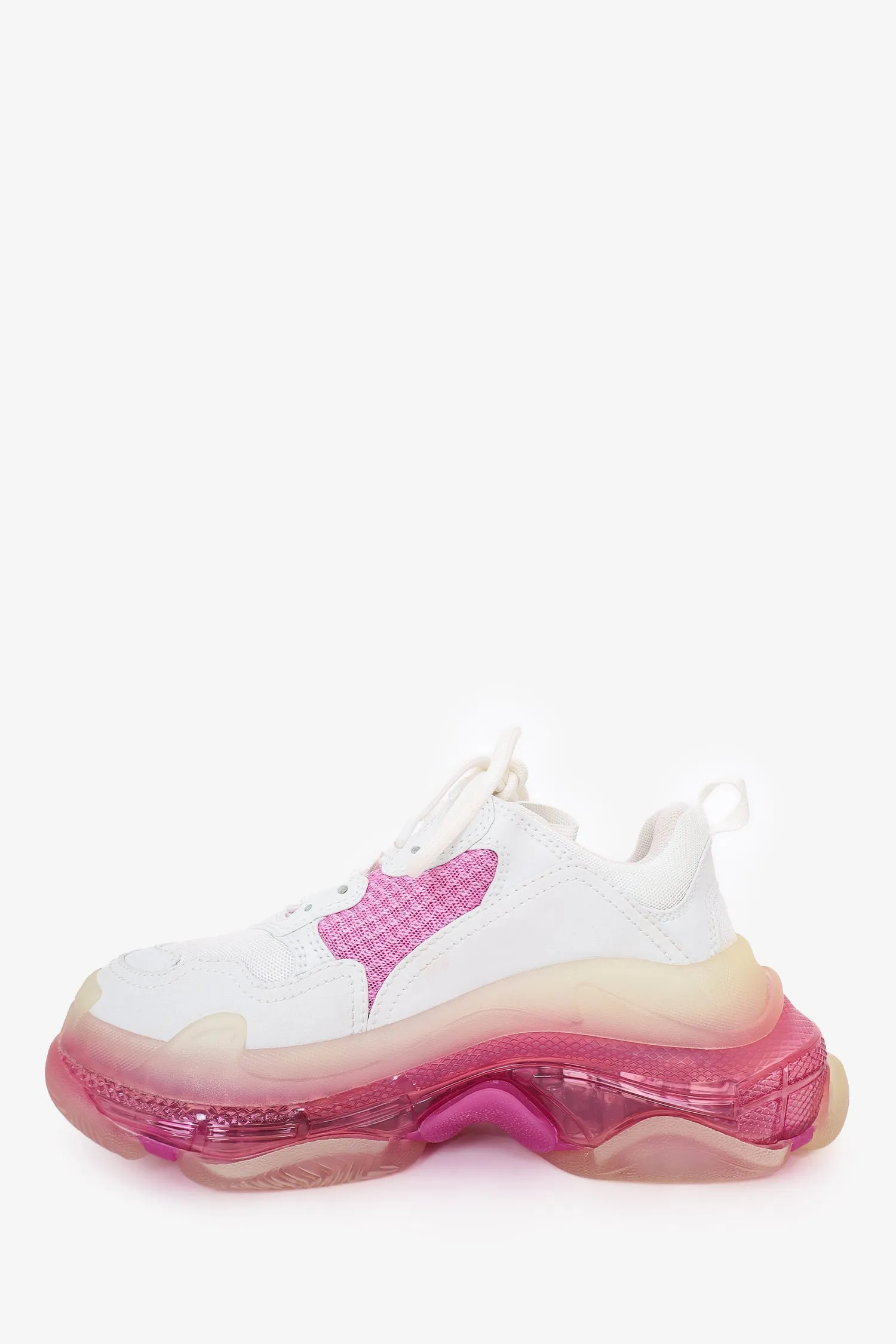 Balenciaga Pink/White Triple S Sneaker Size 36