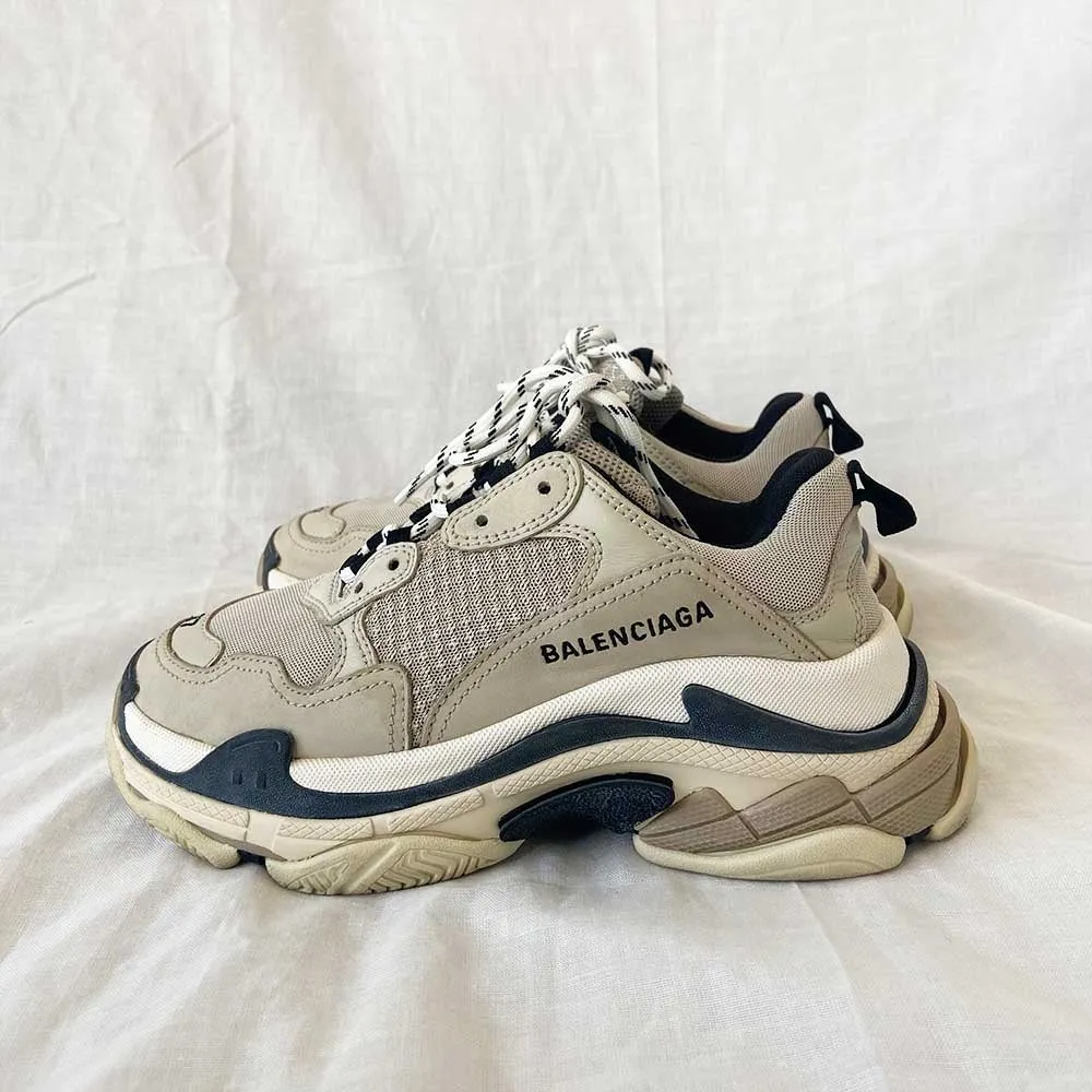 Balenciaga Triple S Beige Sneakers, 37
