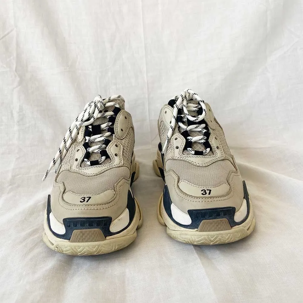 Balenciaga Triple S Beige Sneakers, 37