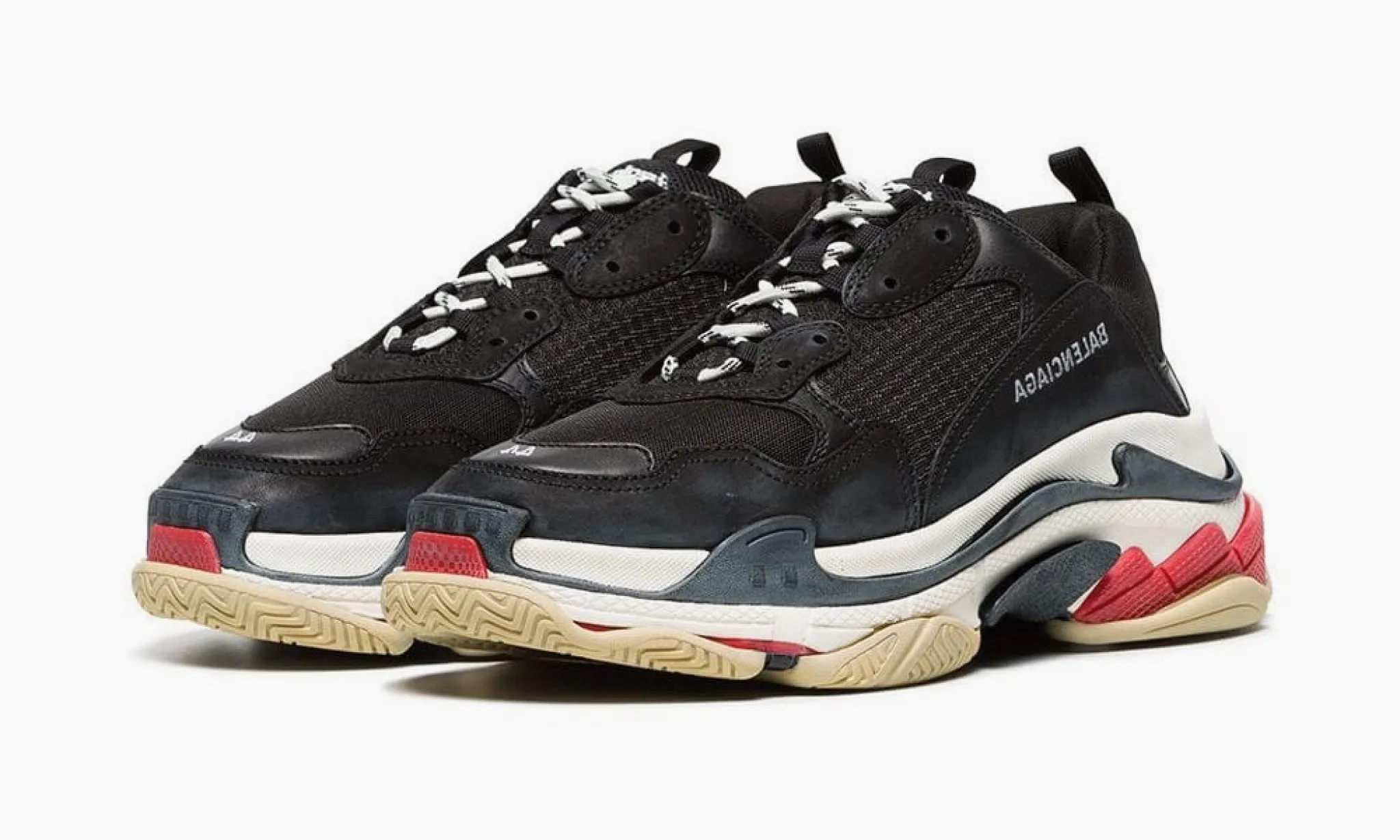 Balenciaga Triple S "Black White Red"