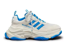 BALENCIAGA X ADIDAS TRIPLE S WHITE BLUE
