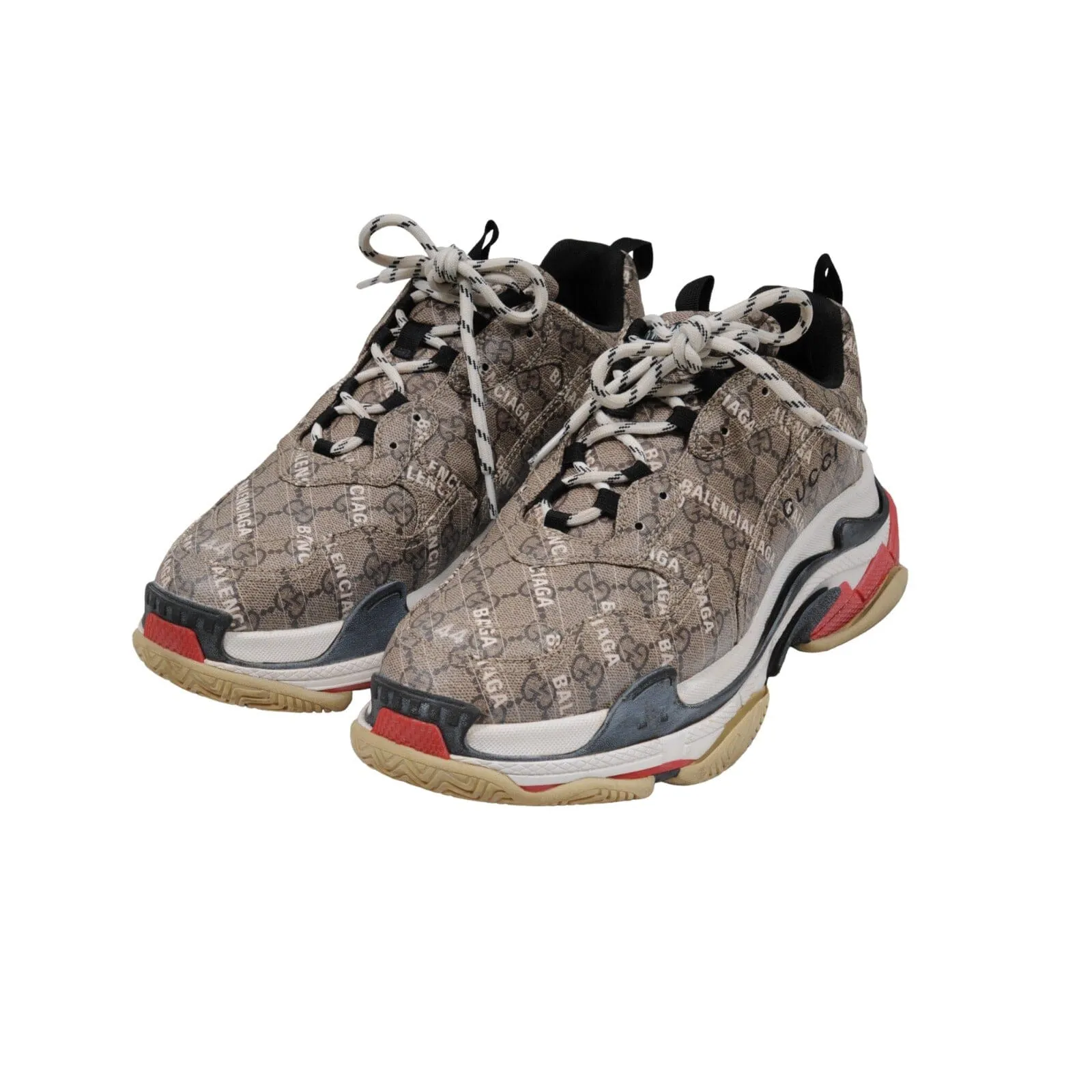 Beige Tan GG Monogram Gucci Triple S