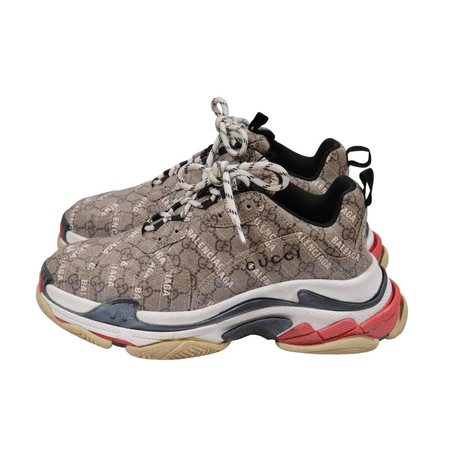 Beige Tan GG Monogram Gucci Triple S
