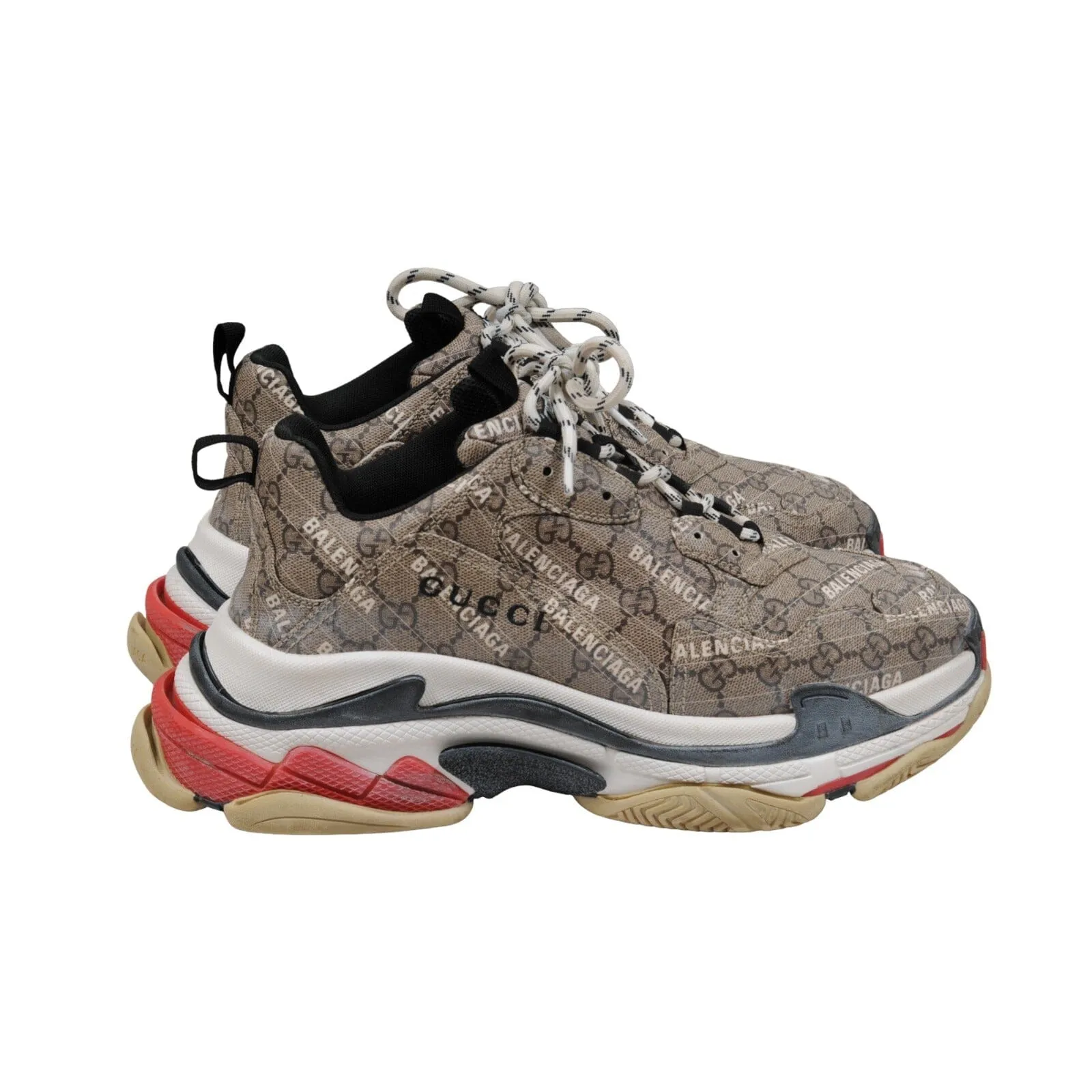 Beige Tan GG Monogram Gucci Triple S