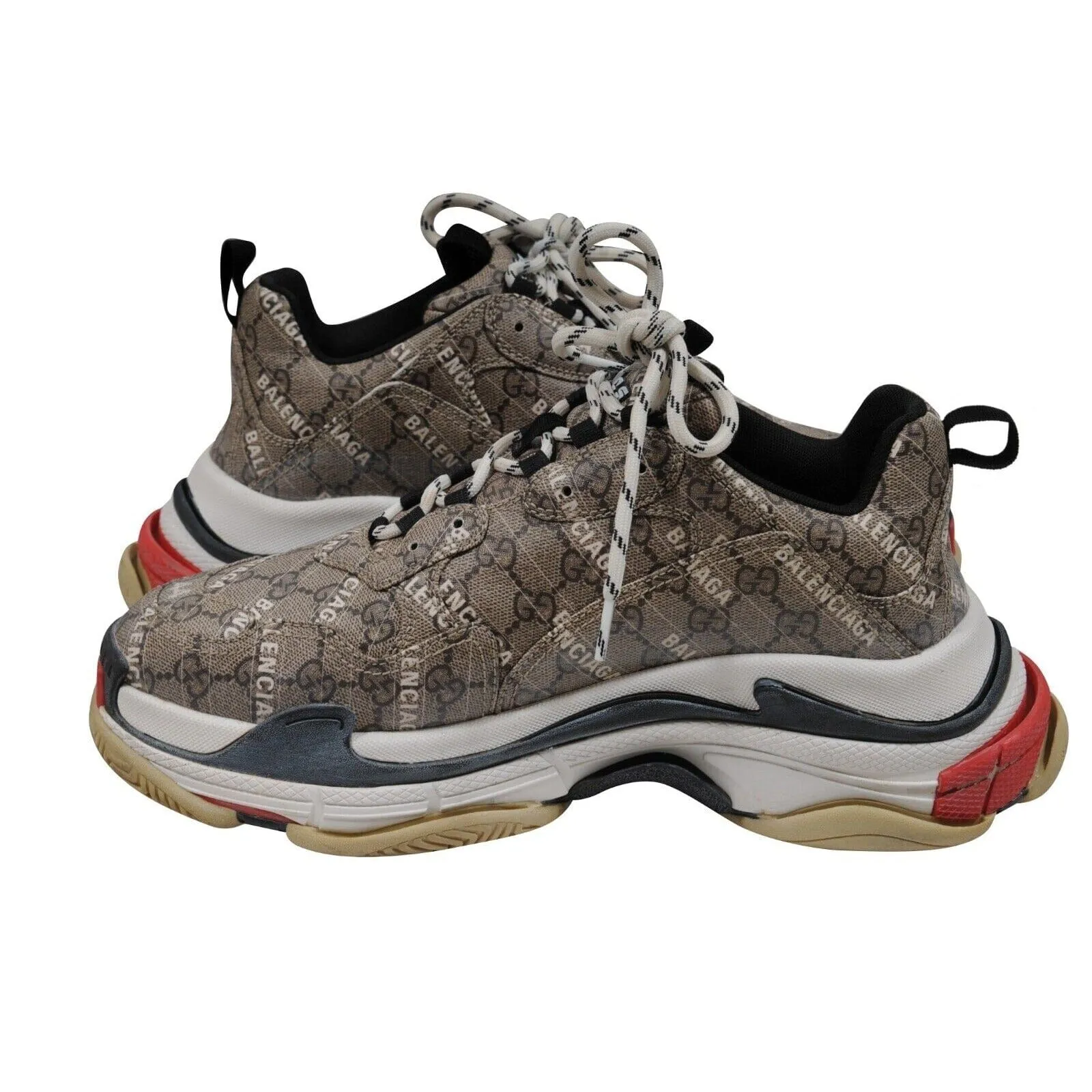 Beige Tan GG Monogram Gucci Triple S