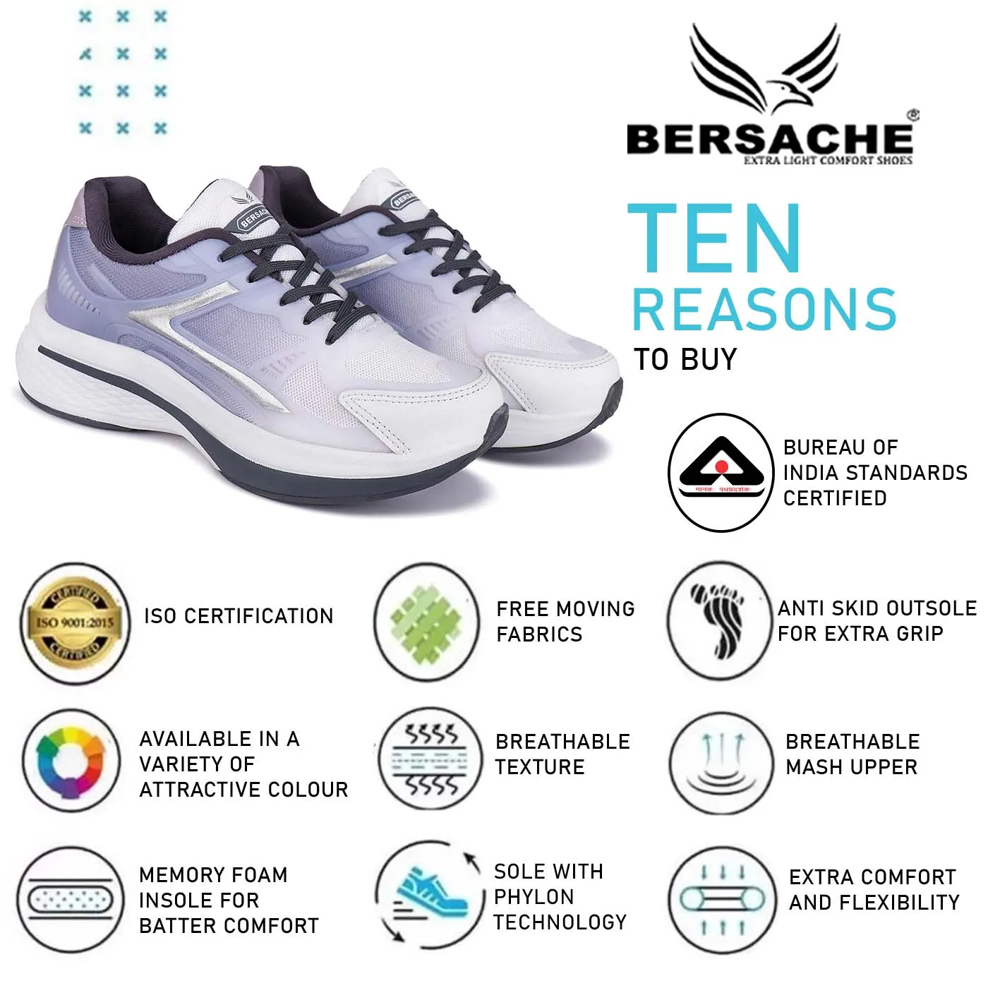 Bersache  Sneaker, Loafers ,Casual with Extra comfort Sneaker for Women (Blue-9116)