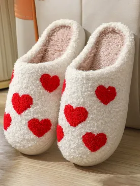 Blue Zone Planet |  Christmas Valentine's Day Love Cotton Slippers Indoor Home Plush Warm Slippers