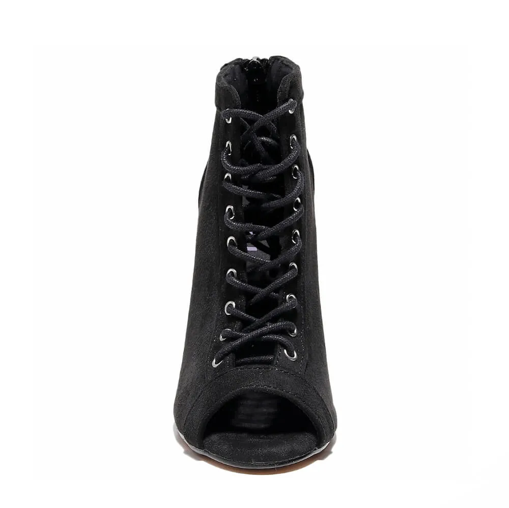 Dilynn - Black Vegan Suede - Suede Sole