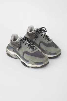 Grey Suede Triple S Sneaker