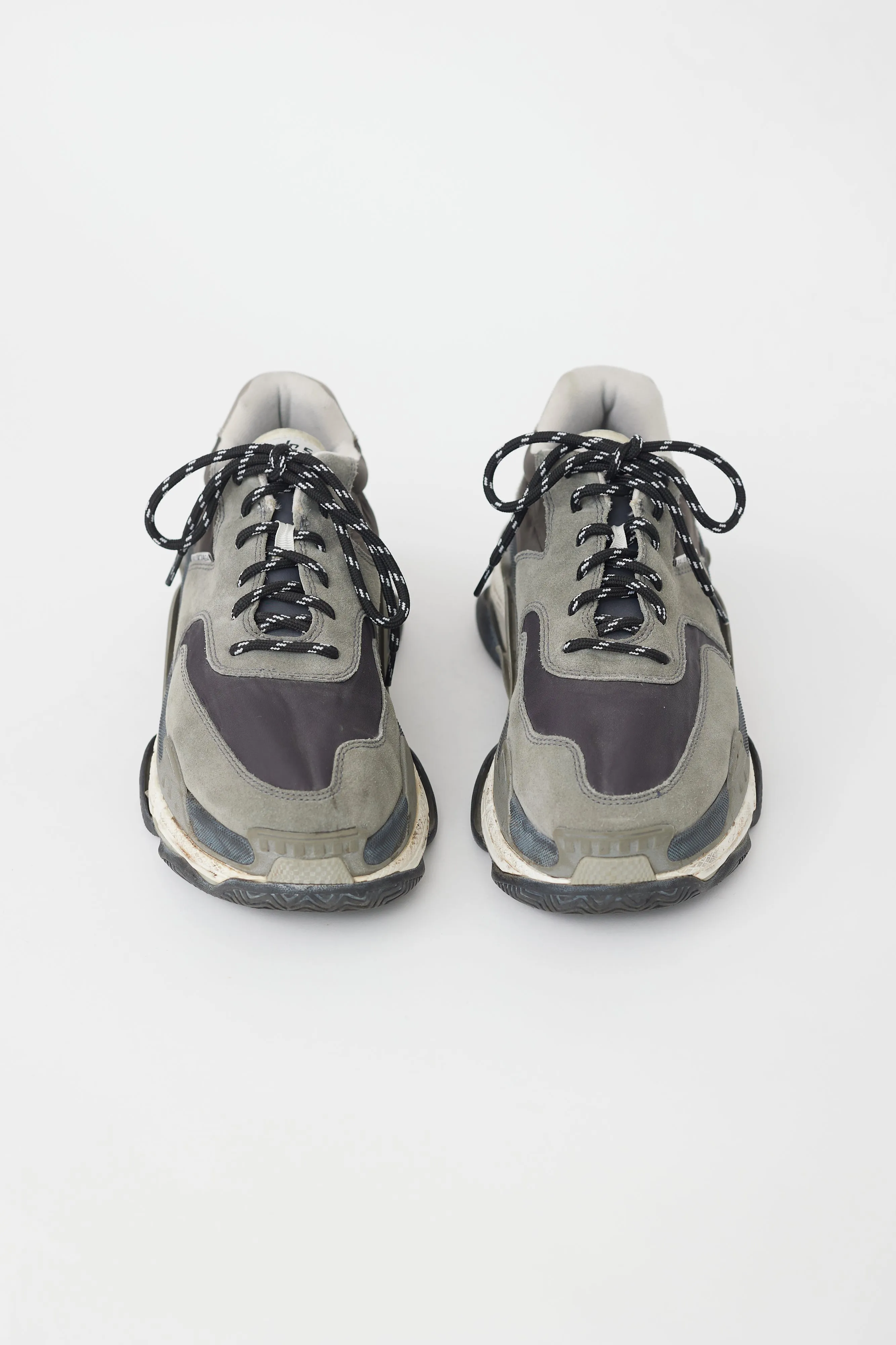 Grey Suede Triple S Sneaker