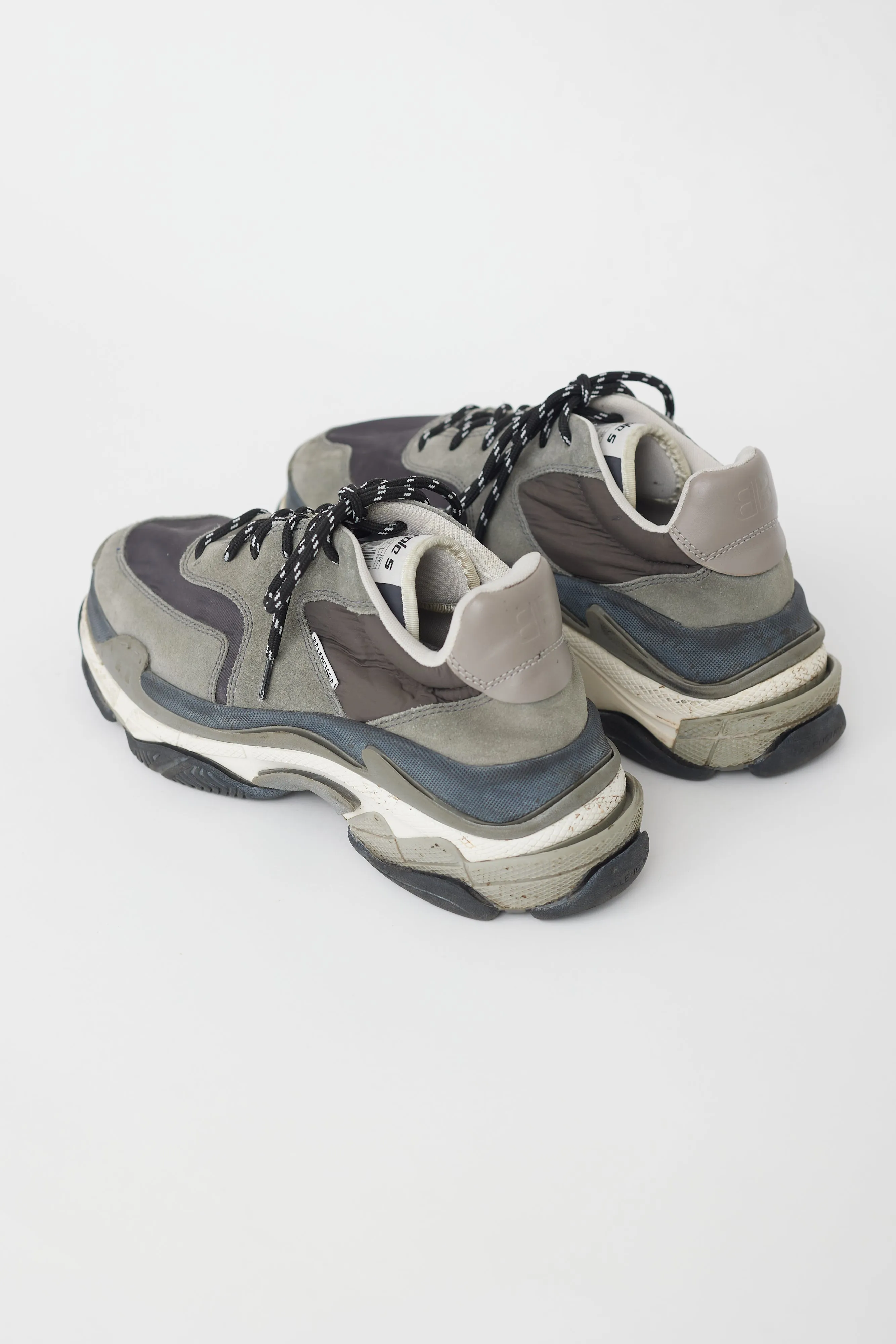 Grey Suede Triple S Sneaker