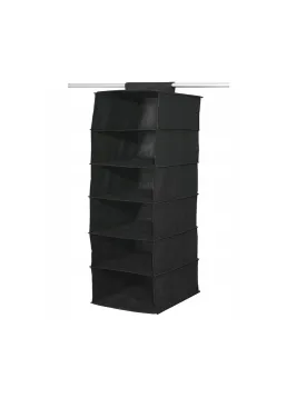 Hanging Organizer Black 6 Compartments