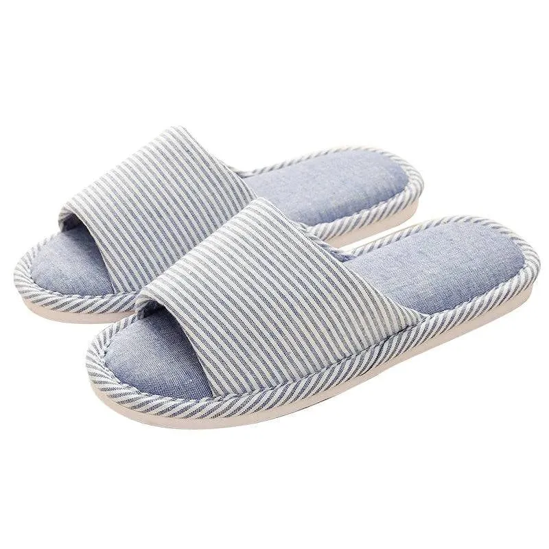 Japanese Cotton & Linen Indoor Slippers for All Seasons