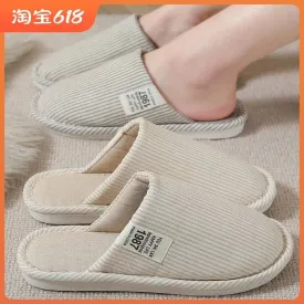 Japanese Cotton & Linen Indoor Slippers for All Seasons