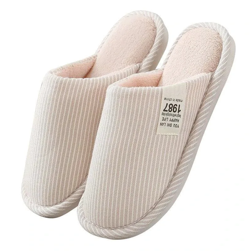 Japanese Cotton & Linen Indoor Slippers for All Seasons