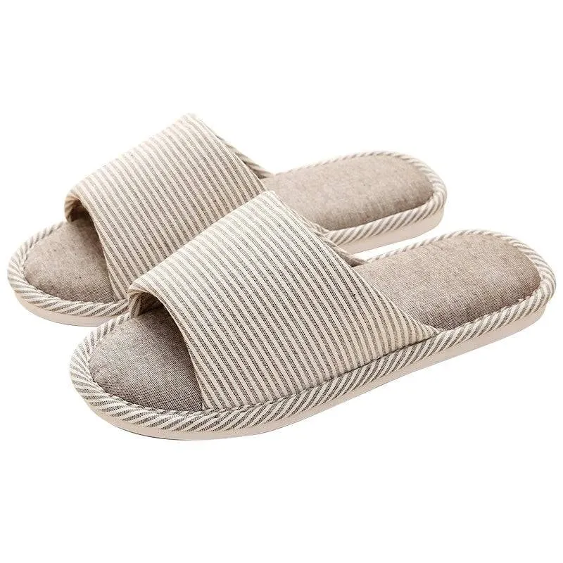 Japanese Cotton & Linen Indoor Slippers for All Seasons