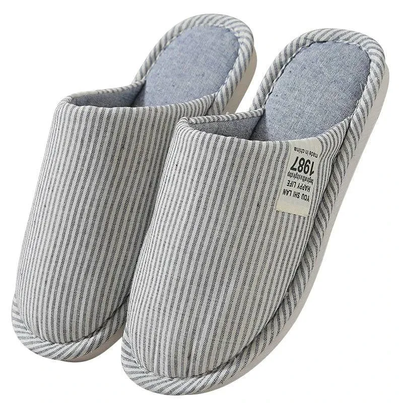 Japanese Cotton & Linen Indoor Slippers for All Seasons