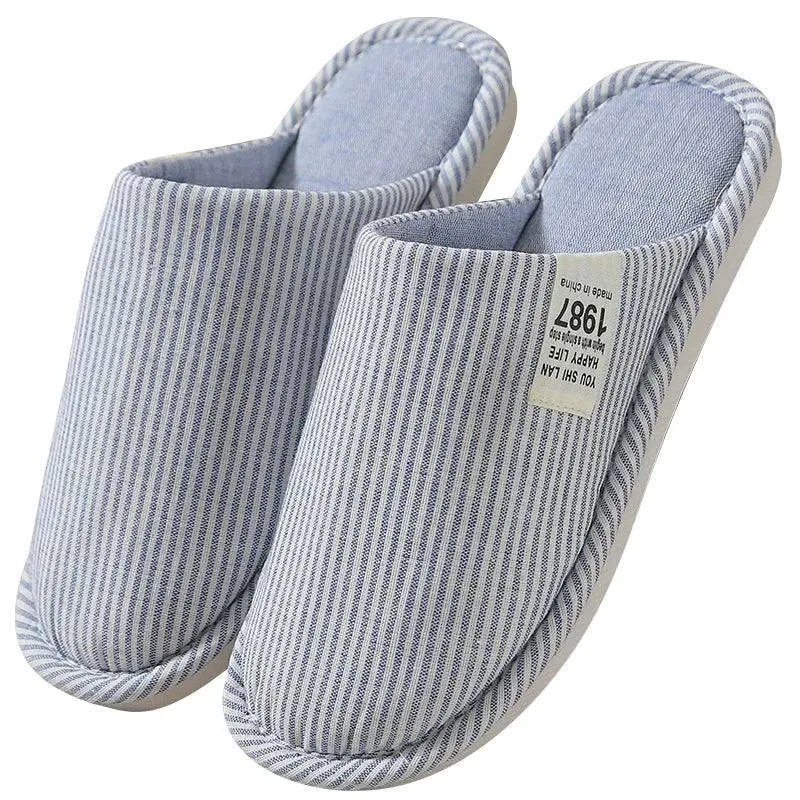 Japanese Cotton & Linen Indoor Slippers for All Seasons