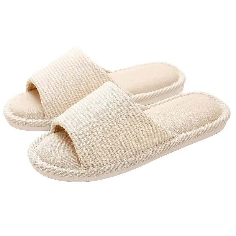 Japanese Cotton & Linen Indoor Slippers for All Seasons