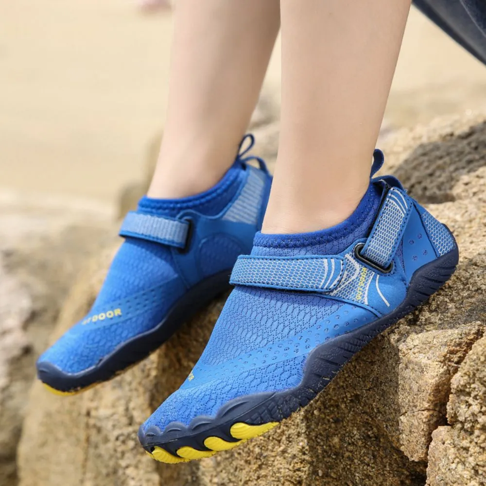 Kids' Water Shoes Barefoot Quick Dry Aqua Sports Boys Girls - Klein Blue Size BigKid US2 = EU32