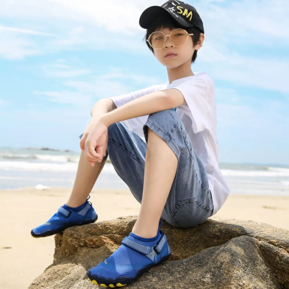 Kids' Water Shoes Barefoot Quick Dry Aqua Sports Boys Girls - Klein Blue Size BigKid US2 = EU32