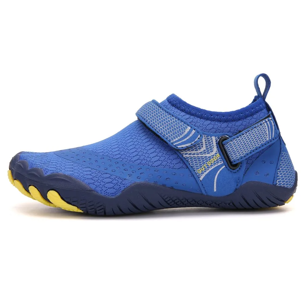 Kids' Water Shoes Barefoot Quick Dry Aqua Sports Boys Girls - Klein Blue Size BigKid US2 = EU32