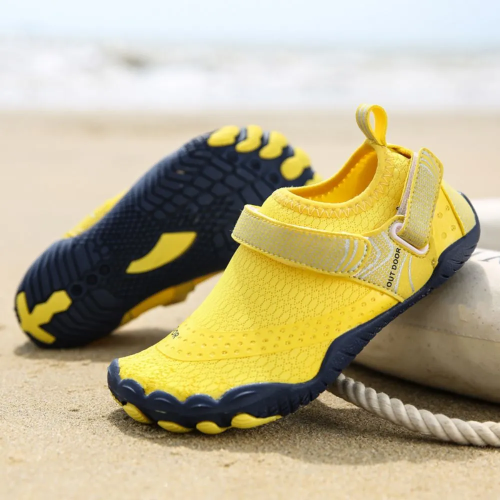 Kids' Water Shoes Barefoot Quick Dry Aqua Sports Boys Girls - Yellow Size BigKid US2 = EU32