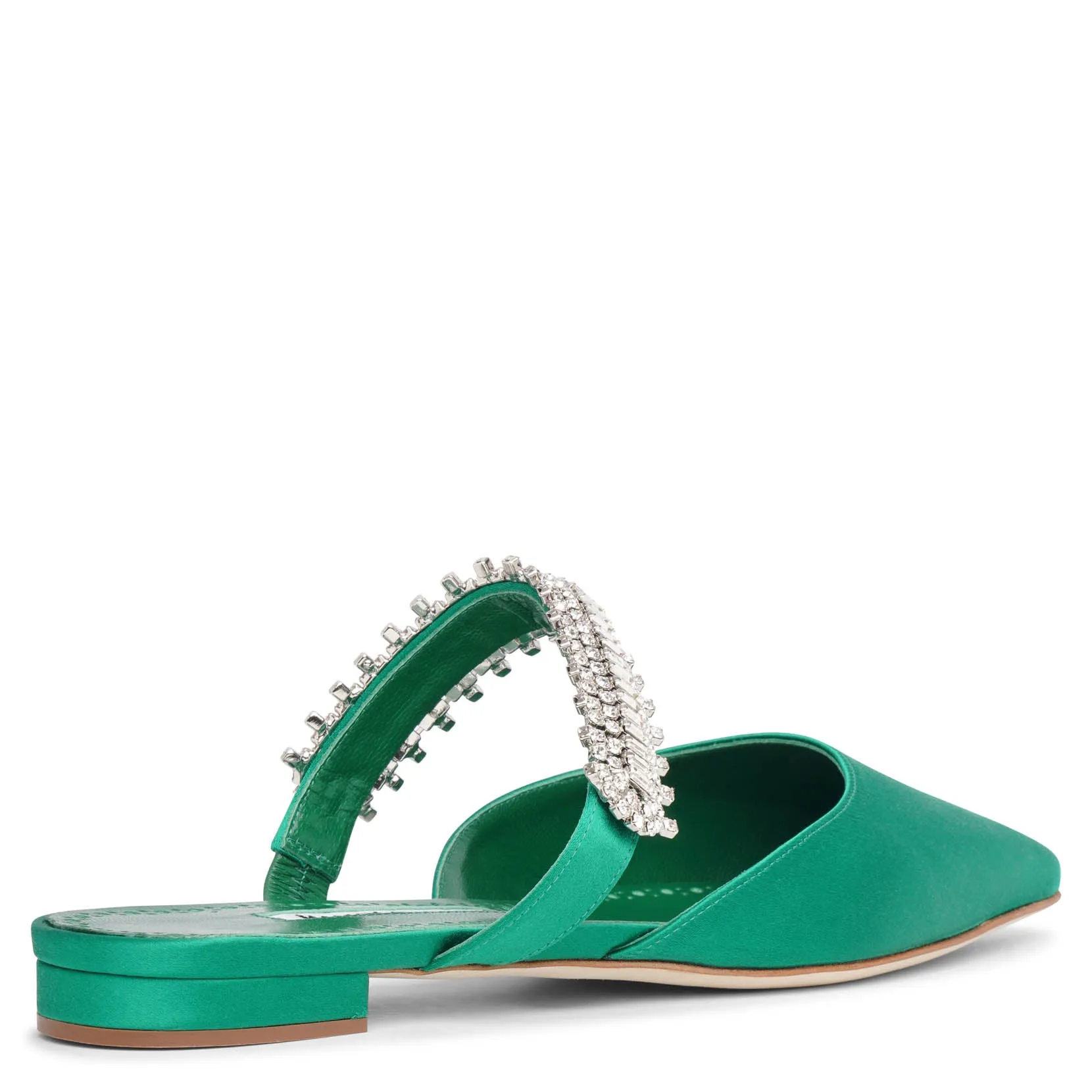 Lutaraflat emerald satin flats