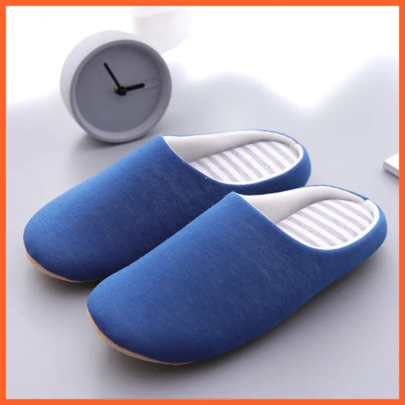 Men Autumn Winter Warm Big Size Waterproof Slippers | Bedroom Indoor Slides
