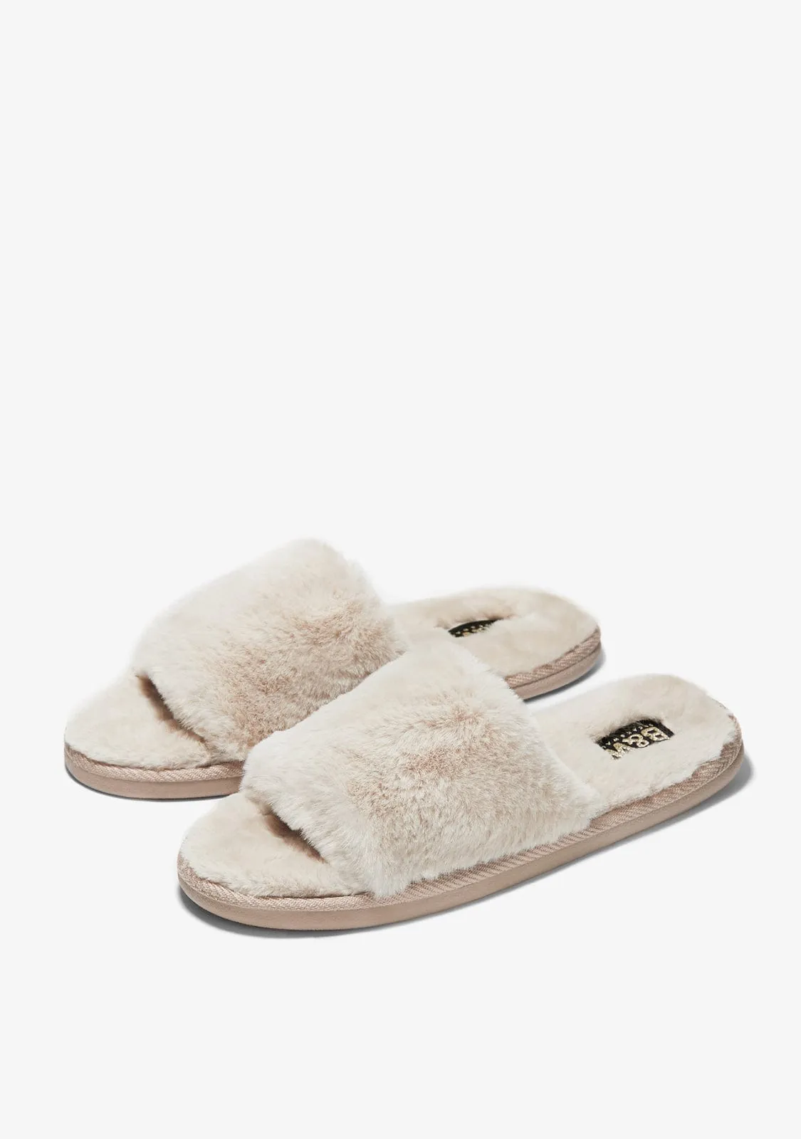 OPEN TOE HOME SLIPPER BEIGE