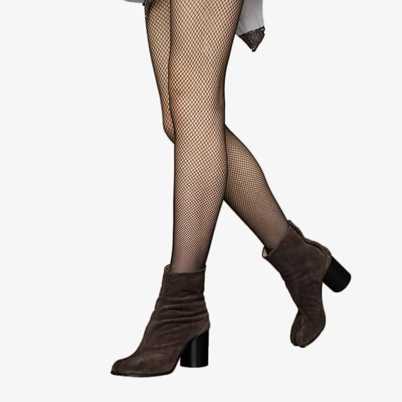 Suede Tabi Split-Toe Ankle Boots