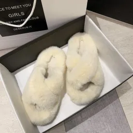 Women's Home Winter Furry Slippers